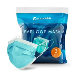 Одноразовые медицинские маски HALYARD FLUIDSHIELD уровень 3